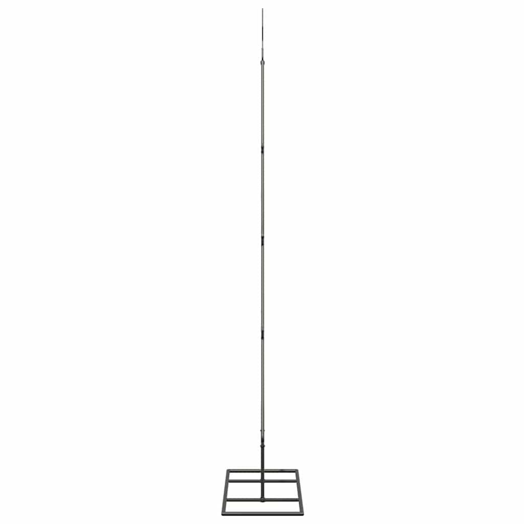 Albero Di Natale In Metallo Nero 125 Cm | Design Minimalista, Per Interno O Esterno Riparato, Base In Acciaio, Elegante Centro Moderno