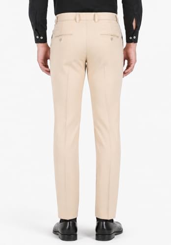 Image of Formal Pants for Men Office Wear - Premium Slim Fit Formal Trouser for Men, College Pant for Boys, Gents Bottom Formal wear for Office Meeting, Party, Gathering, Wedding