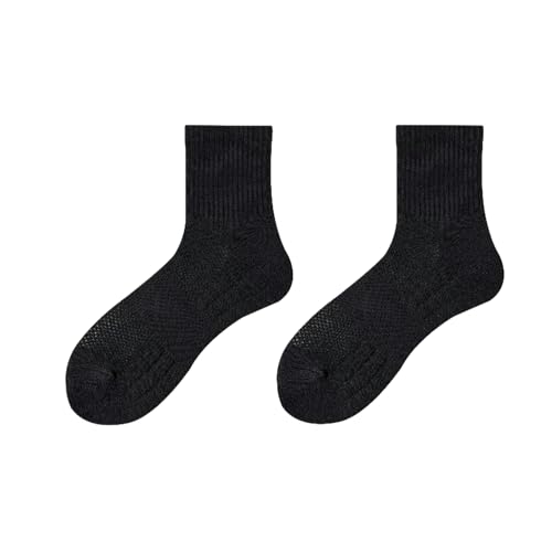 5 Pairs - Men's Autumn And Winter Thick Towel Bottom Socks, Men's Mid Length Socks, Sports Basketball Cotton Socks
