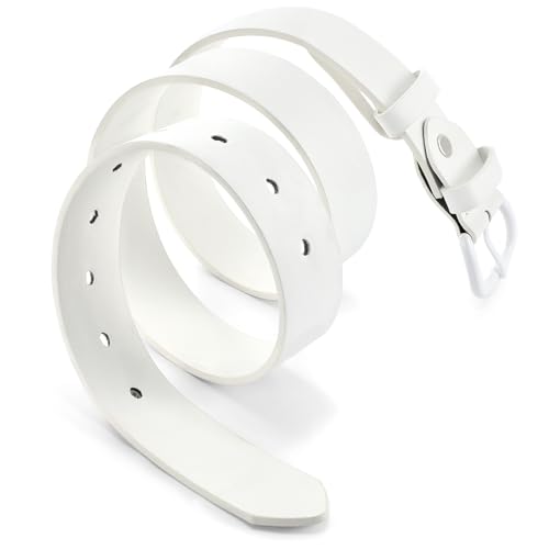 Image of WHIPPY Women Leather Belt for Jeans Pants Dresses Black Ladies Waist Belt with Pin Buckle