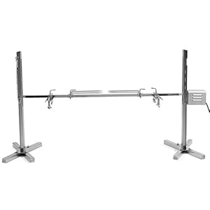 BBQ-Toro Höhenverstellbarer Edelstahl Spanferkelgrill mit Motor