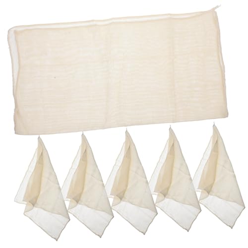 Healifty 6Pcs Reusable Cheesecloth for Straining Multi Use Filter Cloth for Tofu Baking Canning and Cooking Unbleached and Odorless for Wine Brewing and Poaching