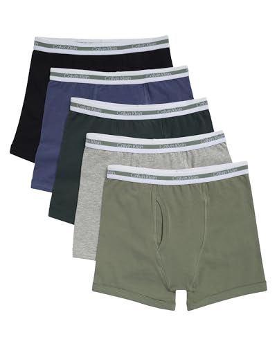 Image of Calvin Klein Kids Boys' Modern Cotton Boxer Brief Underwear 5-Pack