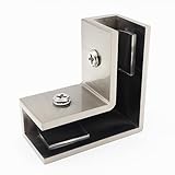 difenleaf 90 Degree Sleeve Over Shower Glass Clamp, Glass Shower Door Right Angle Connector for Bathroom or Showroom, 90 Degree Shower Glass to Glass Clamp, 52x52