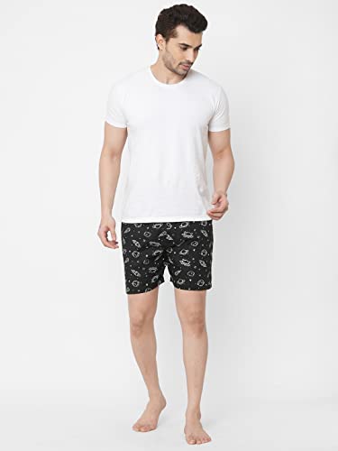 Image of Men's Cotton Printed Boxer Shorts (Men-Rocket)