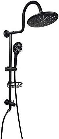 Bronze Shower System with 9" Rain Shower, 3 Function Hand Shower, Adjustable Slide Bar and Soap Dish,J485-ORB