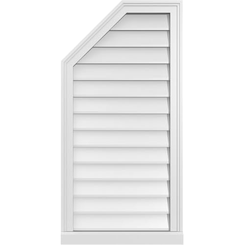 Ekena Millwork GVPOL20X4003SN Octagonal Surface Mount PVC Gable Vent, Factory Primed White