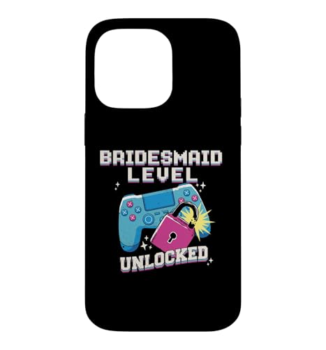 BRIDESMAID LEVEL UNLOCKED Funny Wedding Party �Q�[�}�[ �~�[�� �X�}�z�P�[�X iPhone 14 Pro Max �p