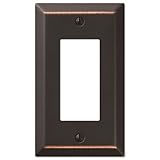 Colester Direct Metal Oil Rubbed Bronze Wall Switch Plate Outlet Cover Toggle Rocker GFI (Rocker-Sin