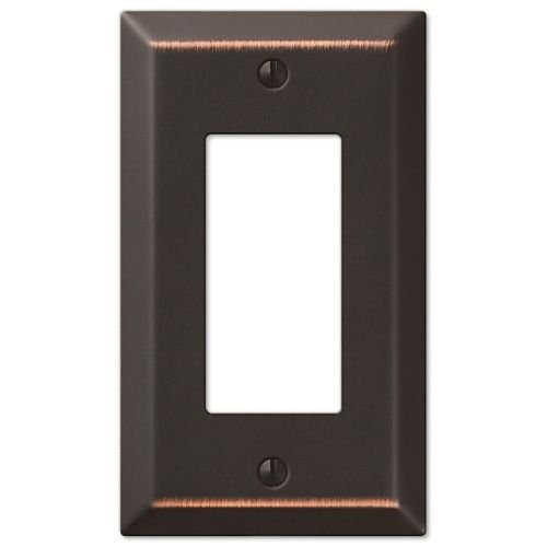 Colester Direct Metal Oil Rubbed Bronze Wall Switch Plate Outlet Cover Toggle Rocker Gfi (Rocker-Single) #TOP10