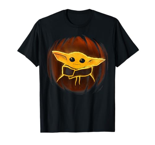 T-shirt Star Wars Grogu avec citrouille pour fêter Halloween en famille