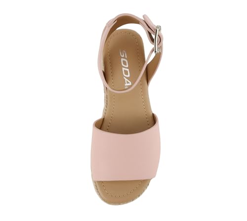 Image of Soda Little Kids /Children /Girls Topic-IIS Espadrille Flatform Wedge Open Toe Sandals