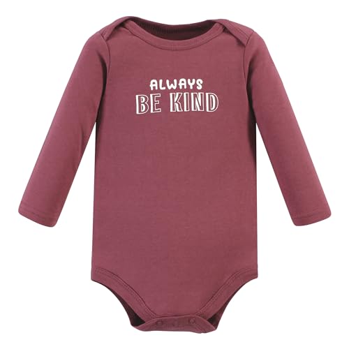 Hudson Baby Unisex Baby Cotton Long-Sleeve Bodysuits, Sunshine Rainbows 5-Pack, 9-12 Months