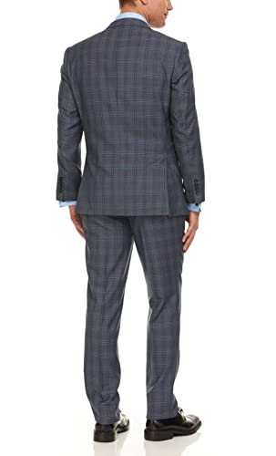 Adam Baker Men's Ultra Slim Fit 3-Piece (Jacket, Vets, Trousers) Vested Suit Set3