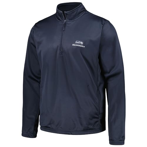 Image of Dunbrooke Men's Royal Buffalo Bills All-Star Tech Quarter-Zip Top