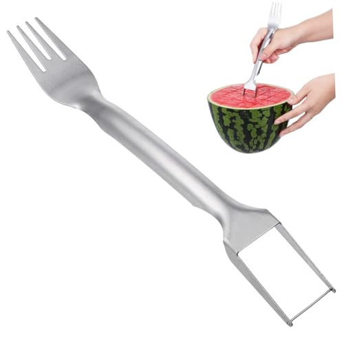 Cabilock Watermelon Slicer Multi Purpose Fruit Fork Compact Kitchen Gadget for Effortless Fruit Cutting and Serving Lightweight Easy to Store