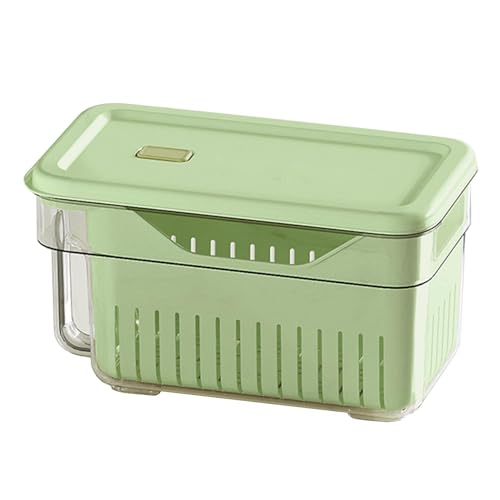 Contenedores de almacenamiento para refrigeradores - Contenedores de almacenamiento de refrigeradores Contenedores de almacenamiento de frutas con mango Organizador de cocina Contenedores de