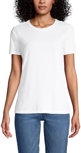 Lands' End Women's Relaxed Supima Cotton Crew Neck T-Shirt