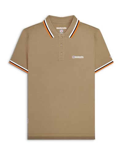 Image of Lambretta Mens Twin Tipped Pol Adults Roasted Cashew/White Small Mens