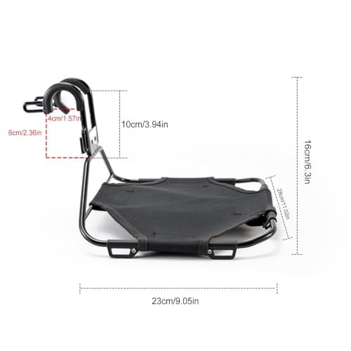 Soporte portaequipajes de bicicleta desmontable para manillar de cruiser o montaña 5