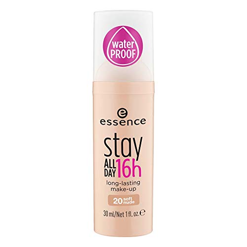 essence stay all day 16h long-lasting make-up 20 soft nude - 3er Pack