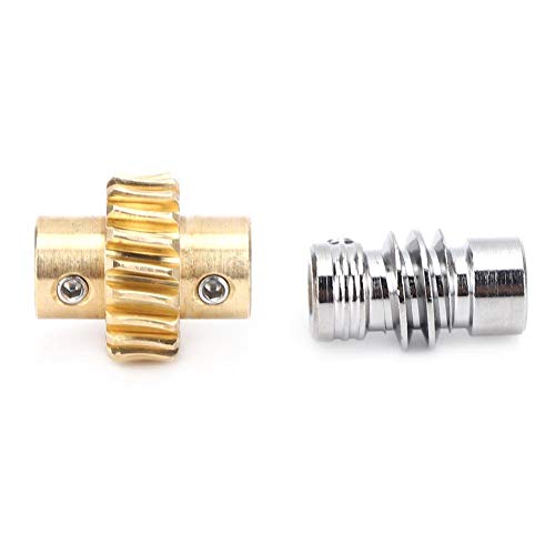 Image of Worm Gear Set, 20: 1 Bronze Worm Gear Wheel and Metal Shaft, High Torsion Worm Gear Replace for 4:1, Industrial Robot Parts for DIY Project