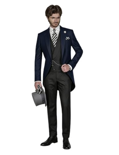 Veste tailcoat blazer pour homme avec col à revers à pointe unique