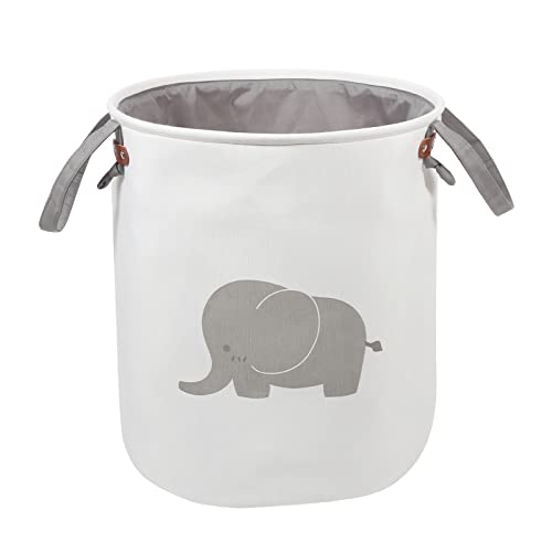 Image of Bear Laundry Baskets Laundry Hamper Storage Basket with Handles,Decorative Basket for Living room,Woven Storage Basket for Toys Bin Pillows Blankets Clothes (Cute elephant)