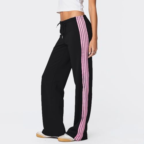 Pantalon de jogging cargo avec cordon et bandes contrastées