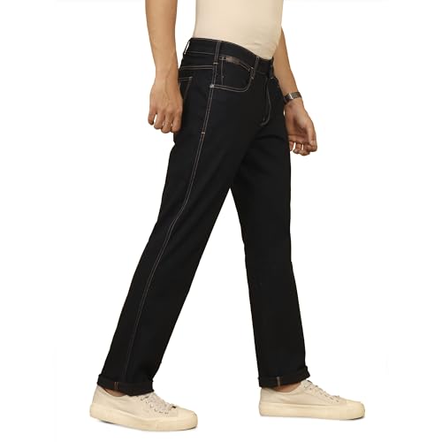 Image of Wrangler Men's Blue Straight Fit High Rise Pants