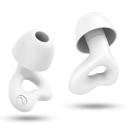Bouchon d'oreille pour dormir, Bouchons doreilles anti bruit, Silicone souple, Réutilisables, Adaptés à la réduction du bruit et aux vols, 8 embouts auriculaires en XS/S/M/L