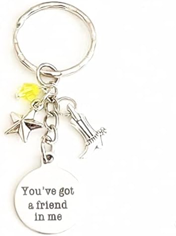 You've Got a Friend in Me Accessories Silver Charm Keychain Gift of Friendship and Love | Merchandise for Men and Women image 3
