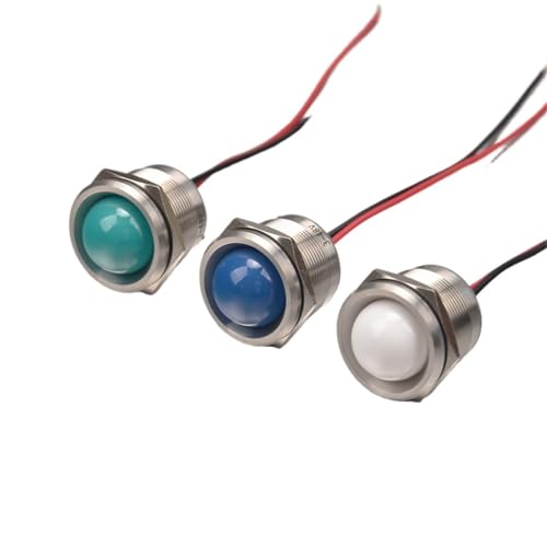 Indicador LED 25mm blanco para proyectos de domótica y paneles camper 4