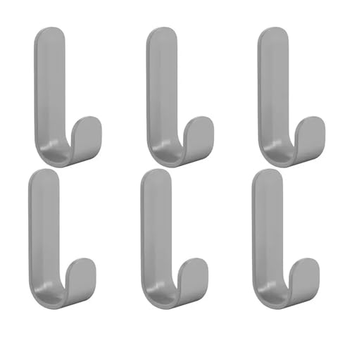 Lkq-�V�����[�t�b�N Multi-purpose Wall Organizer Hook Behind-door Key Cloth Hanger Hook Bathroom Robe Towel Holder Rack Kitchen, 6pcs, ��