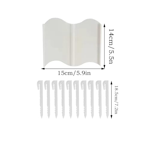 Bordure de bordure du jardin flexible pour lit de fleurs et clôture protectrice - 6