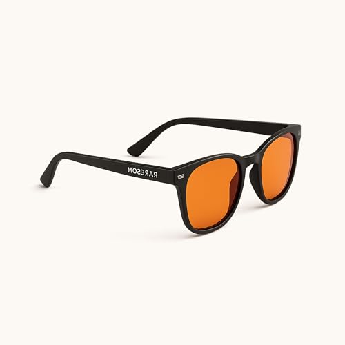 Image of Premium Amber Tinted 100% Blue Light Glasses -100% UVA /UVB Blue Light Eyeglasses, Computer & Gaming Glasses - For Men & Women, Anti-Glare, Eye Strain Relief, Sleep Enhancement.