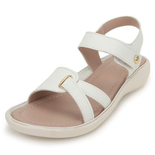 Image of LENSBURY Women Stylish Slippers Flip Flops Cream Flat Slip on Sandals I Stylish and Casual I Comfortable & Lightweight LBFL35