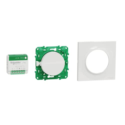 Schneider Electric - Kit Odace SFSP actionneur micro + Interrupteur + plaque style blanc - S520192K