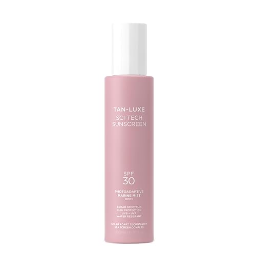 Tan-Luxe Photo-Adaptive Body Mist SPF 30 – Clear Fast-Drying Sunscreen Spray with UVA/UVB Protection, Sea-Screen Complex & Solar Adapt Tech – Water-Resistant, Non-Greasy, 200ml