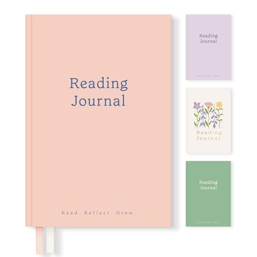 Verveorig Book Reading Journal with 60 Reviews Reading Accessories & Bookish Gifts for Books Lovers & Readers Women Hardcover Book Tracker Reading Log Journal 5.7 x 8.3 Pink