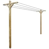 Etendoir à Linge extérieur en Bois   185 x 90 x 300 cm   Cerland