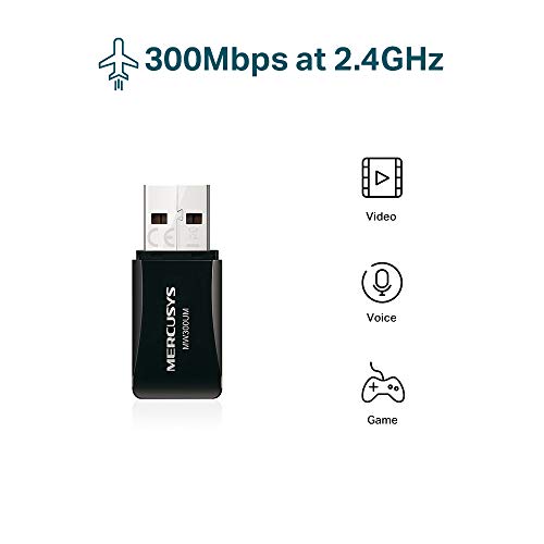 MW300UM MERCUSYS adaptador WiFi USB soluciona cortes de red en MB110-4G negro 2