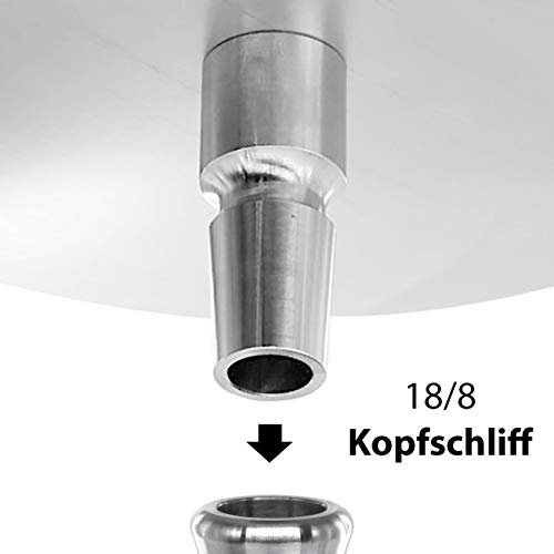 Shisha King® Fiesta 4 Anschluss Wasserpfeife Set 66 cm V2A Edelstahl + Zubehör | Schlauchset Molassefänger… – Bild 8
