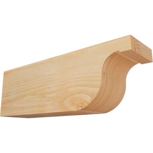 Ekena Millwork RFT06X08X24DEL00RDF Del Monte Rough Sawn Rustic Wood Rafter Tails' 6"W x 8"H x 24"L, Douglas Fir