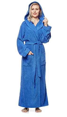 Peignoir de bain femme long éponge coton absorbant taille XL Arus