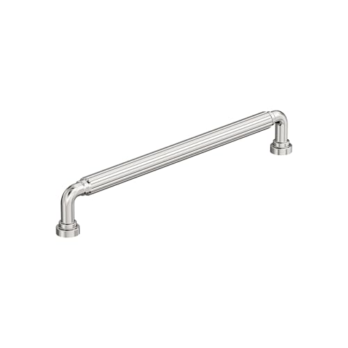 Amerock Cowrie 8-13/16 inch (224 mm) Center-to-Center Polished Nickel Cabinet Pull, BP37706PN