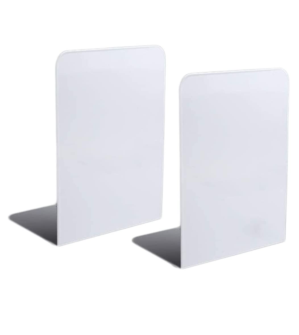 Buchhalter, Buchstützen for Regale, Metall-Buchstützen for schwere Bücher, Bücherregalhalter, Metall-Buchstütze, Buchstütze unterstützt dekorative Buchstützen (Farbe: Schwarz, Größe ( Color : White ,