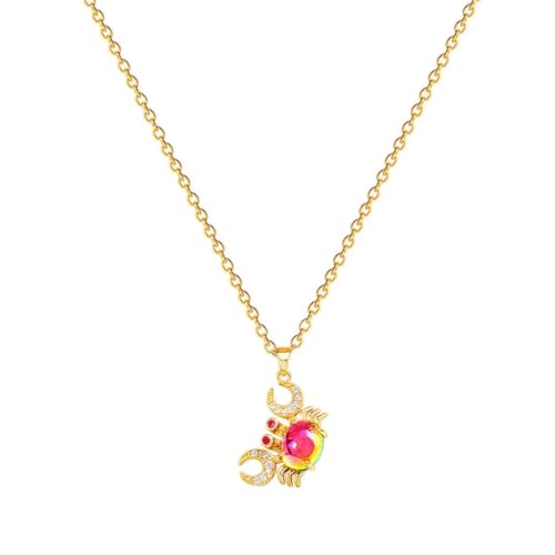 Collier coloré au motif de crabe idéal pour sublimer vos tenues d'été et soirées branchées