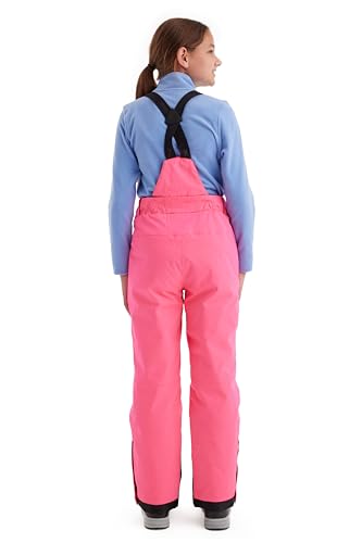 killtec Mädchen Skihose mit abzippbarem Latz und Kantenschutz Girls Skihose 242, neon pink, 116, 43402-000