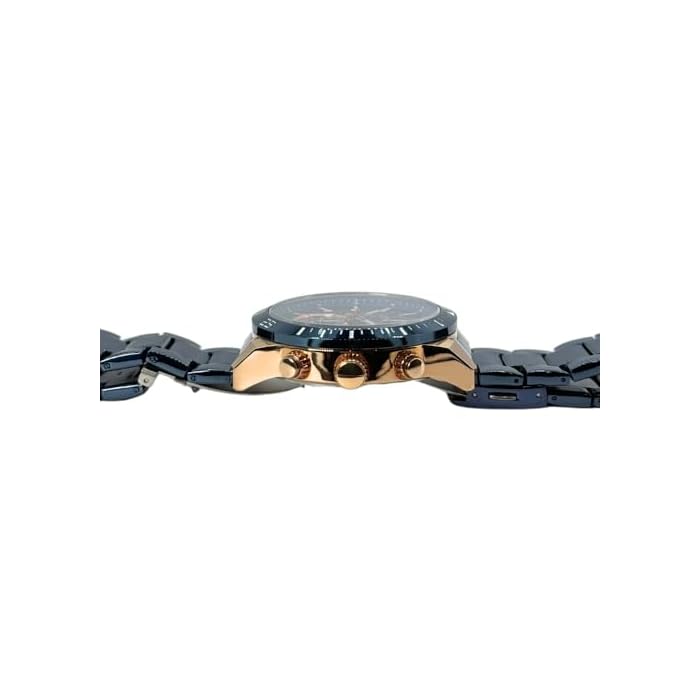 CURREN 8417. Reloj de Cuarzo para Hombre con Correa de Acero Inoxidable Azul y Esfera Azul con Detalles en Rojo, Blanco y Oro Rosa. Tiene función de Calendario y cronómetro. - Imagen 10